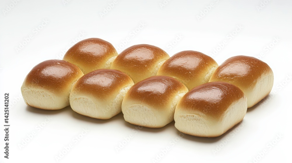 Fresh Soft Rolls on White Background Fresh Soft Rolls on White Background