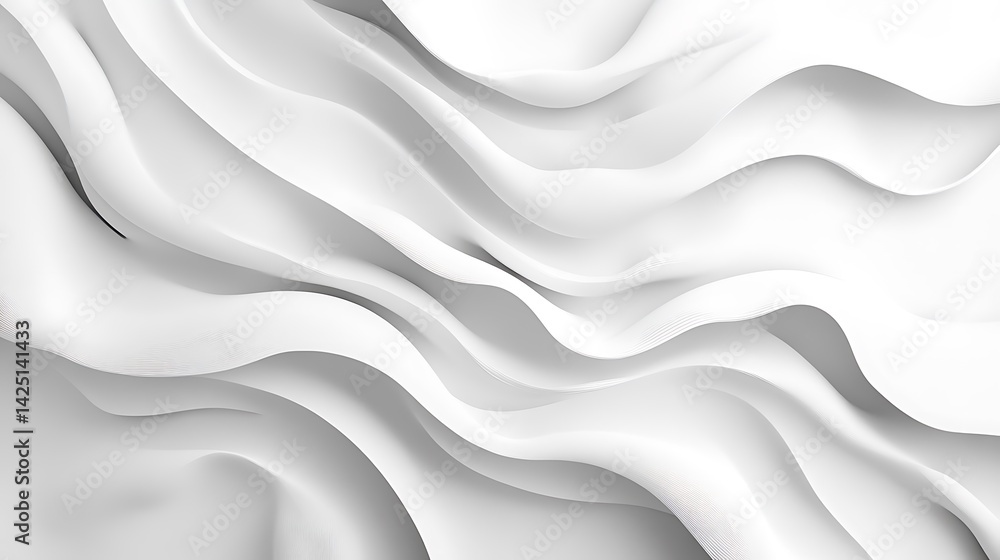 Abstract White Draped Fabric. Abstract White Draped Fabric.