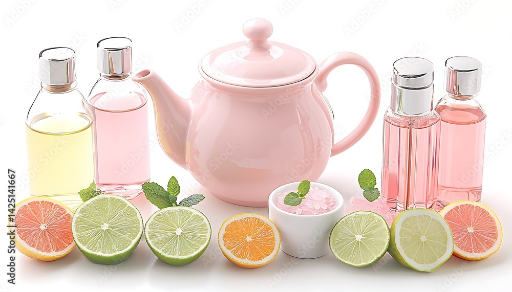 Spa Citrus Tea Set Display Spa Citrus Tea Set Display