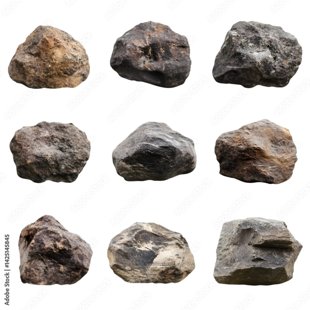 Isolated Rocks Set On Transparent Background Realistic Image Texture Isolated Rocks Set On Transparent Background Realistic Image Texture