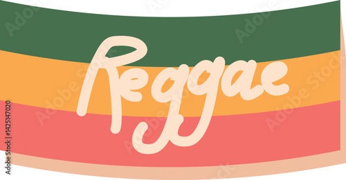 Colorful reggae flag vector illustration