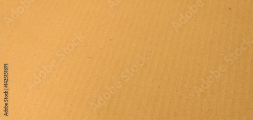 Background of brown kraft paper or cardboard texture. old paper sheet, parchment or papyrus surface, vector realistic illustration.

