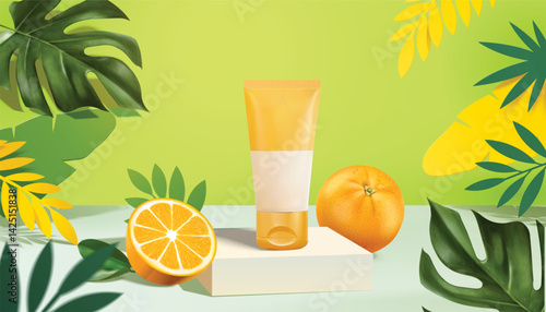 Refreshing Orange-Infused Skincare Tropical Summer Glow