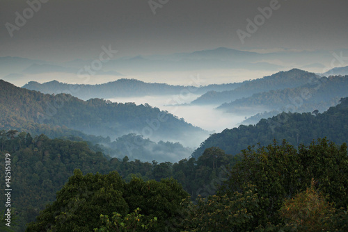 Scenic point of Khao Phanoen Thung Hill Kaeng Krachan National Park Phetchaburi Province, Thailand