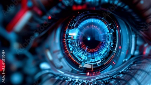 Wallpaper Mural Cybernetic Eye A Futuristic Vision of Technology and Humanity Torontodigital.ca