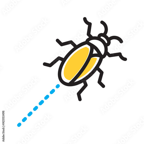 Vector black line icon for Roaches