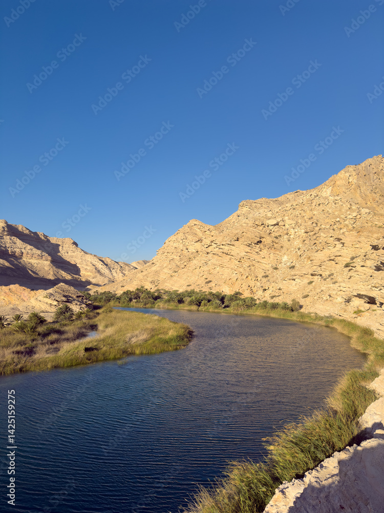 Obraz premium Magical view of Wadi Sinaq in Salalah province, Southern Oman