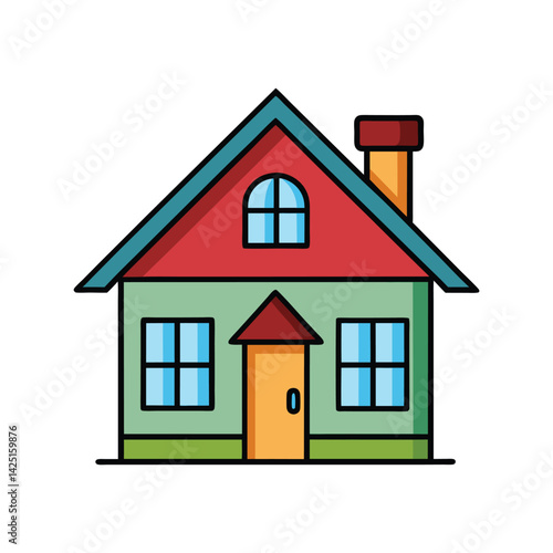 House vector illustration. home, architecture, real estate, and property concepts.