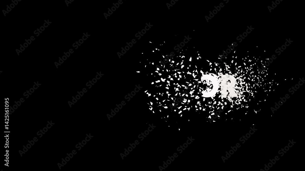 Gladiator text animation with disintegration particle effects, 4k video Gladiator text animation with disintegration particle effects, 4k video