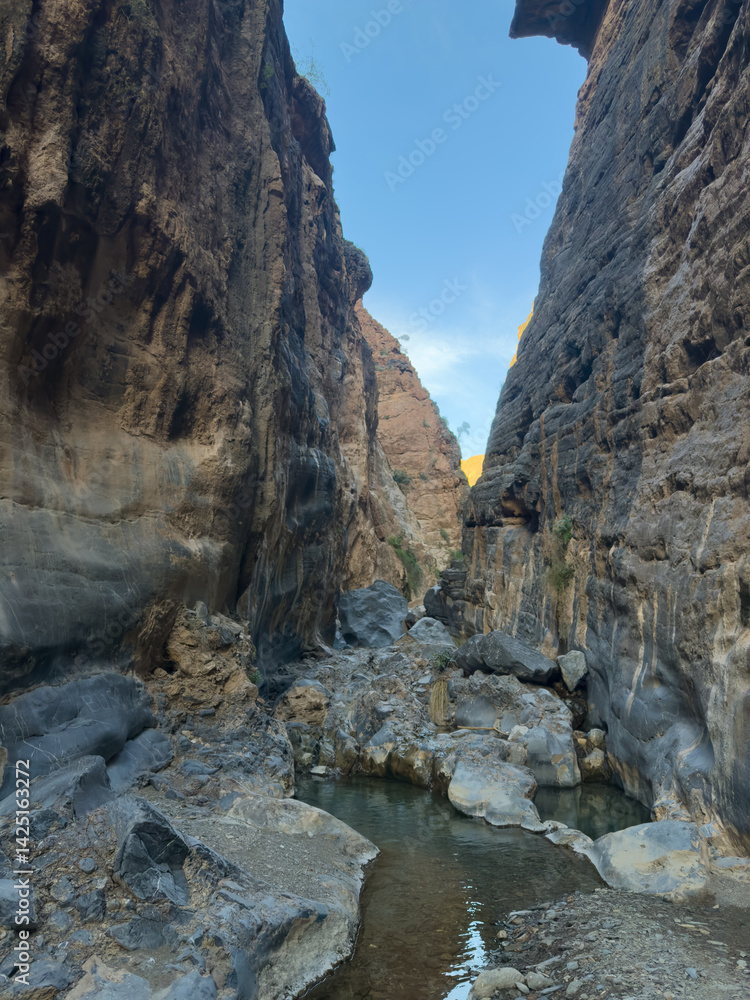 Snake Canyon, also known as Snake Gorge or Wadi Bimah, is a canyon within Wadi Bani Awf in wilayat Al Rustaq in the South Batinah, Sultanate of Oman Snake Canyon, also known as Snake Gorge or Wadi Bimah, is a canyon within Wadi Bani Awf in wilayat Al Rustaq in the South Batinah, Sultanate of Oman