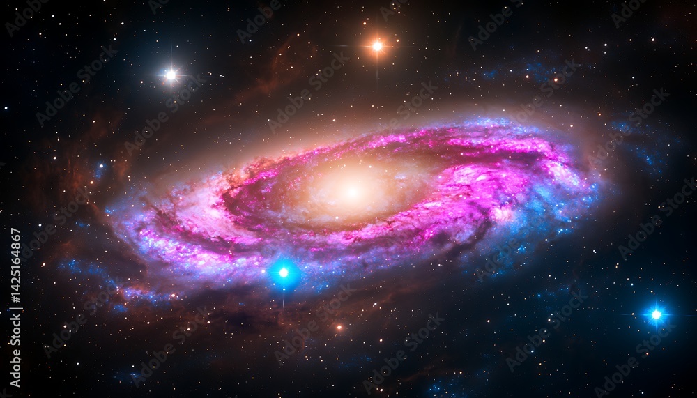 Fototapeta premium Spiral Galaxy in Deep Space (5)