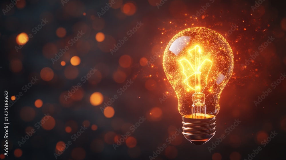 Illuminating ideas a sparkling light bulb in a dark environment captured in stunning detail Illuminating ideas a sparkling light bulb in a dark environment captured in stunning detail