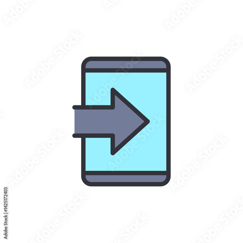 Mobile login colored icons, minimalist vector illustration ,simple transparent graphic element .Isolated on white background Free Download Mobile login colored icons, minimalist vector illustration ,simple transparent graphic element .Isolated on white background - GFXLoad