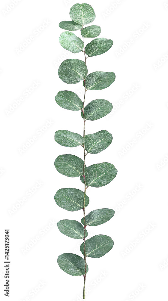 Realistic Green Eucalyptus Branch On Transparent Background Isolated Illustration Realistic Green Eucalyptus Branch On Transparent Background Isolated Illustration