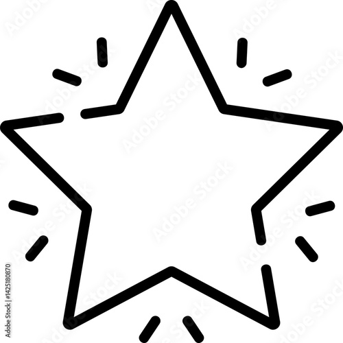 Star line editable icon. Editable stroke. Vector illustration.