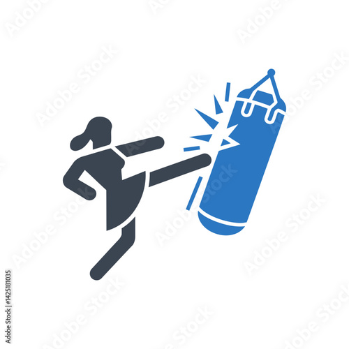 Kickboxing Training Icon