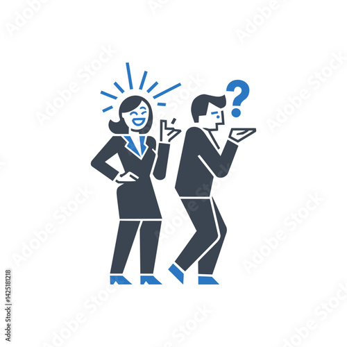 Business communication contrast icon