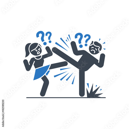 Conflict argument fighting icon