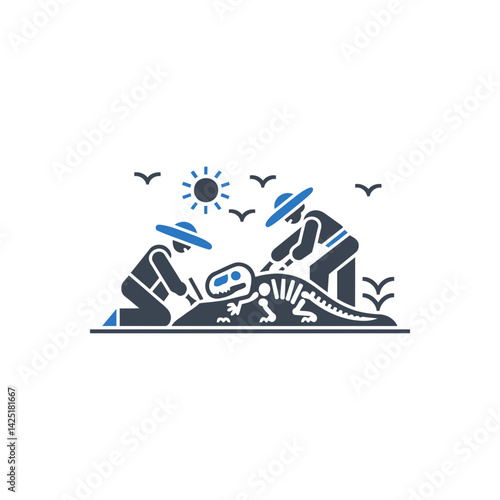 Archaeological Excavation Science Icon