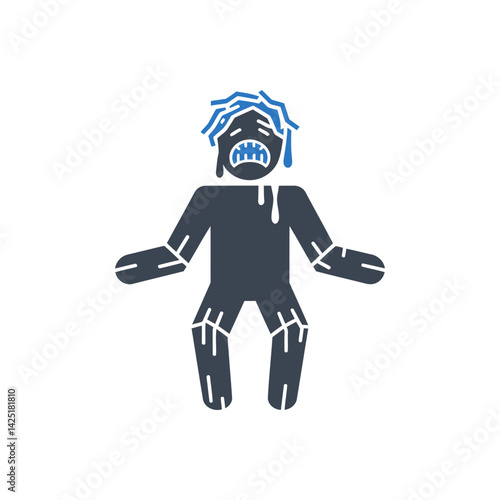 Person drenched in sweat icon