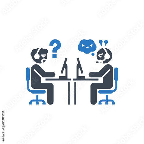 Computer Users Argument Icon