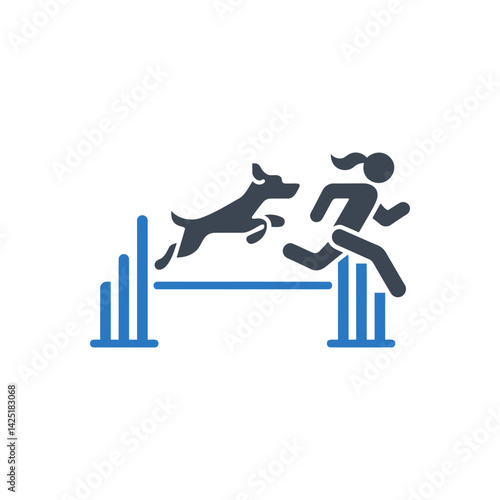 Dog Agility Training Icon