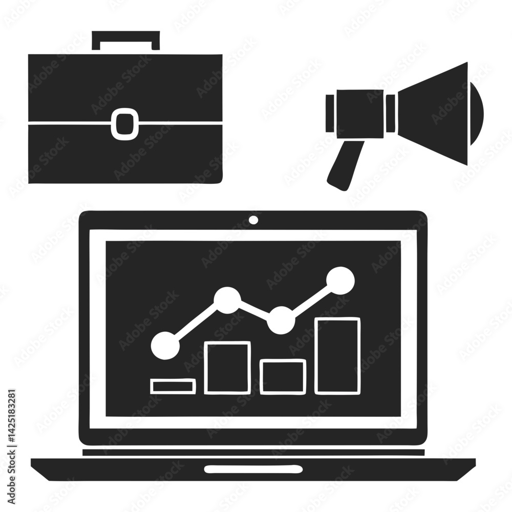Business Presentation Icon for Business Proposals and PowerPoint Slides Business icons Vector Illustration Business Presentation Icon for Business Proposals and PowerPoint Slides Business icons Vector Illustration