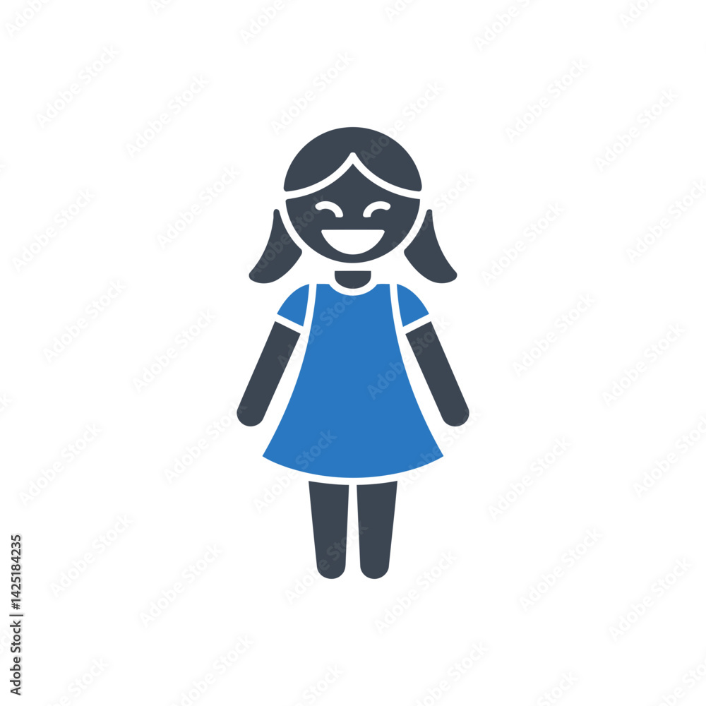 Happy Girl Icon Happy Girl Icon