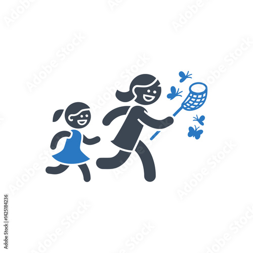 Butterfly Chasing Fun Icon
