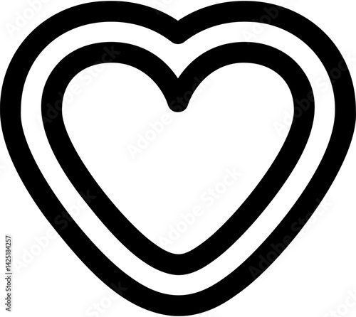 Heart line editable icon. Editable stroke. Vector illustration.