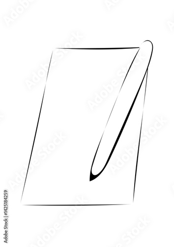 Blatt und Stift
