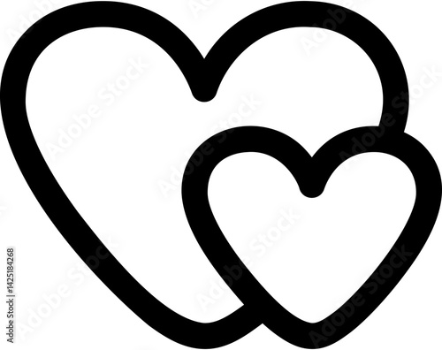 Heart line editable icon. Editable stroke. Vector illustration.