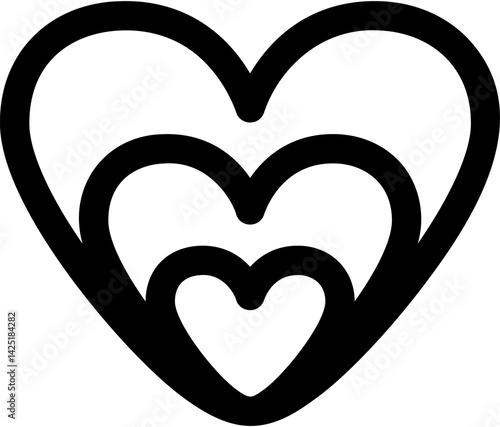 Heart line editable icon. Editable stroke. Vector illustration.