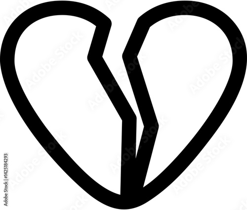 Heart line editable icon. Editable stroke. Vector illustration.