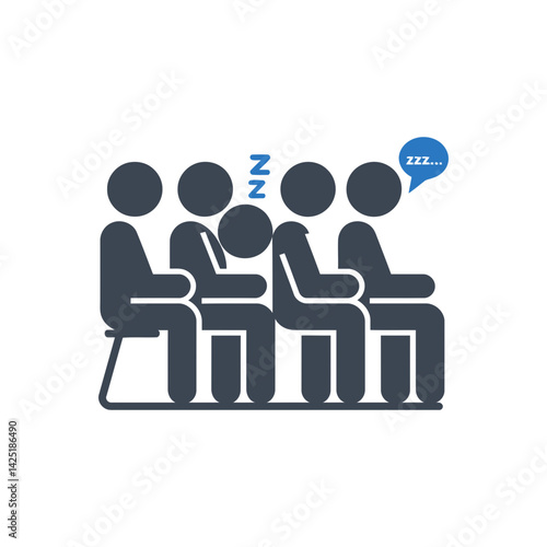 Sleeping Audience Meeting Icon