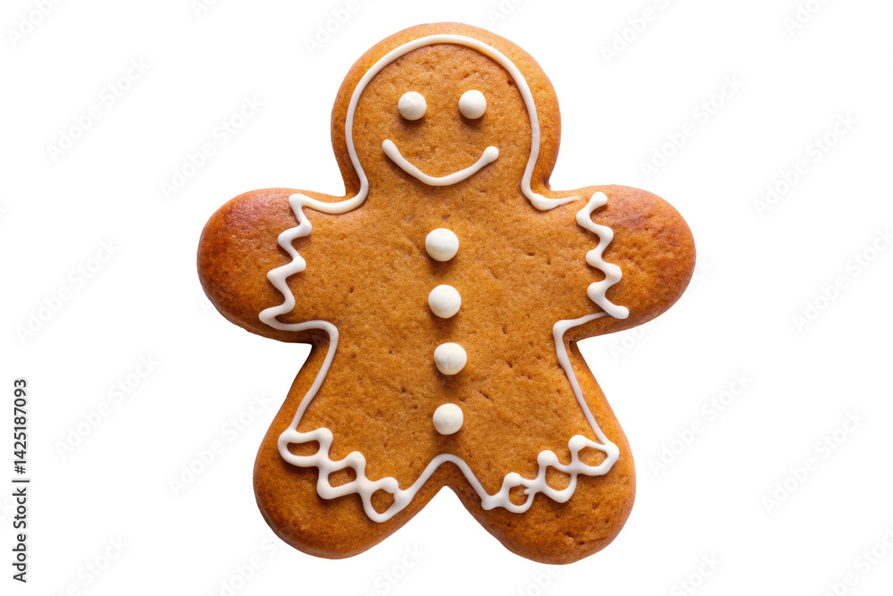 Fun Gingerbread Man Cookie Decorated with Icing Fun Gingerbread Man Cookie Decorated with Icing