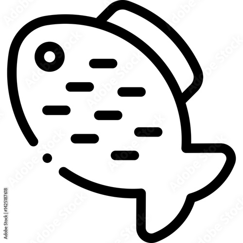 Korea line editable icon. Editable stroke. Vector illustration.