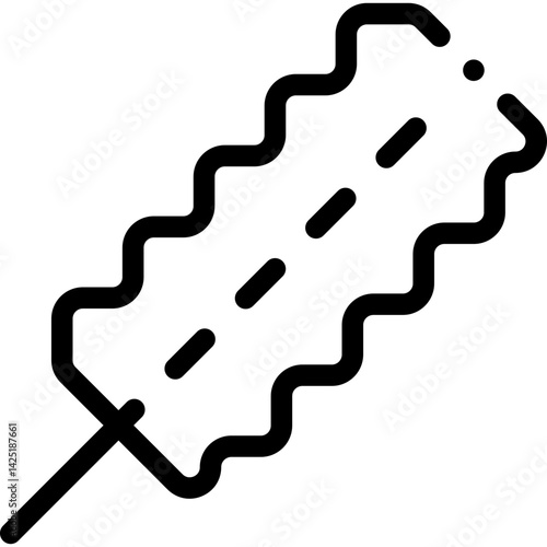 Korea line editable icon. Editable stroke. Vector illustration.
