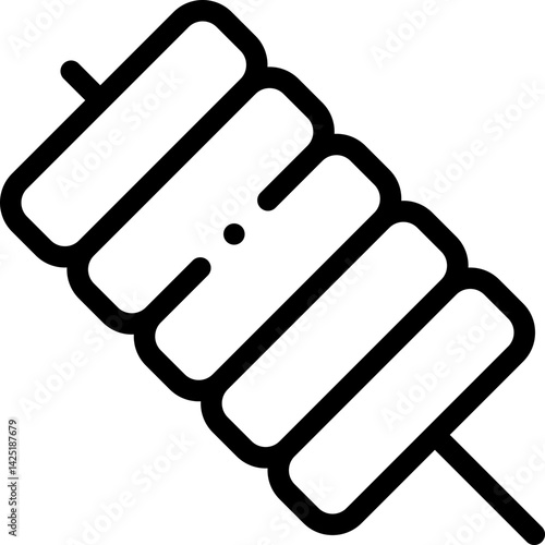 Korea line editable icon. Editable stroke. Vector illustration.