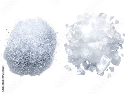 Wallpaper Mural Snowy Ice Cubes and Snowball On Transparent Background Isolated Photo Torontodigital.ca