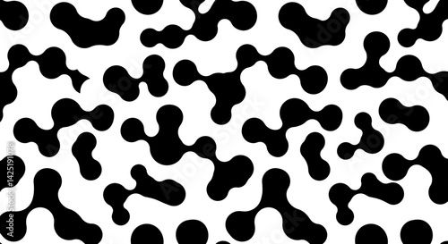 Inkblot Metamorphosis Fluid shapes dance in a monochrome reverie