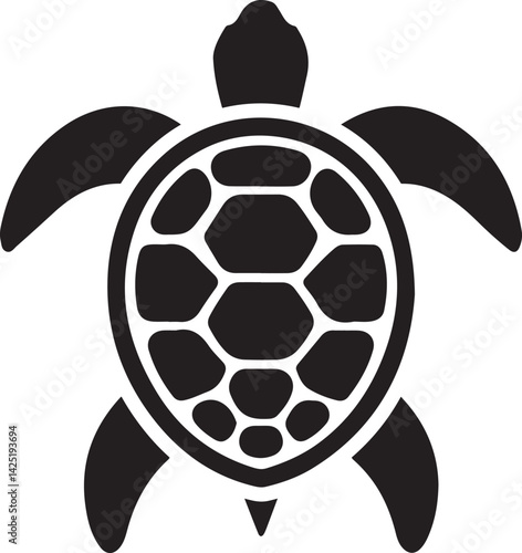 turtle vector silhouette simple animal design black turtle clipart marine creature turtle icon