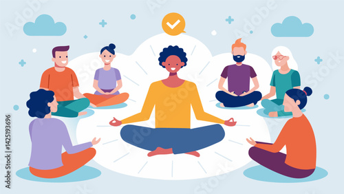 The the guided the group through a relaxation exercise allowing them to reflect inward on their personal reactions to ketamine therapy..