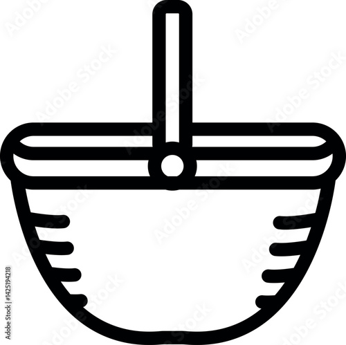 empty shopping basket icon vector