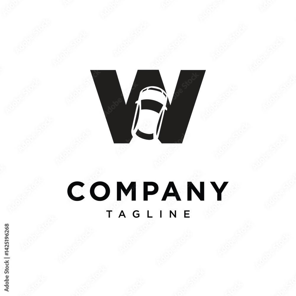 Fototapeta premium Letter W Car Logo Icon Vector