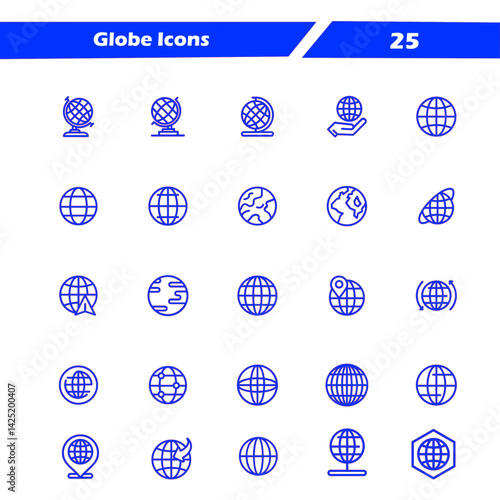 Globe Icons Pack – Earth, World and Geography Symbols
