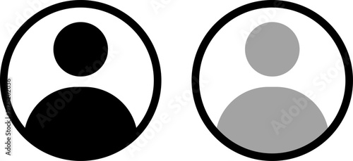 User icon set. gender neutral sign. profile picture. Suitable for social media profiles. screensavers and as a template. photo placeholder
