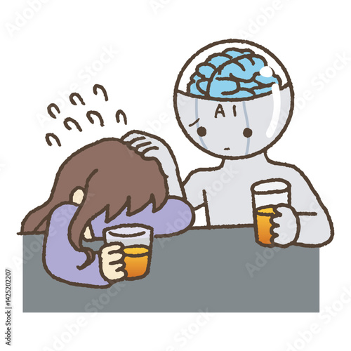 AIに慰めてもらう人