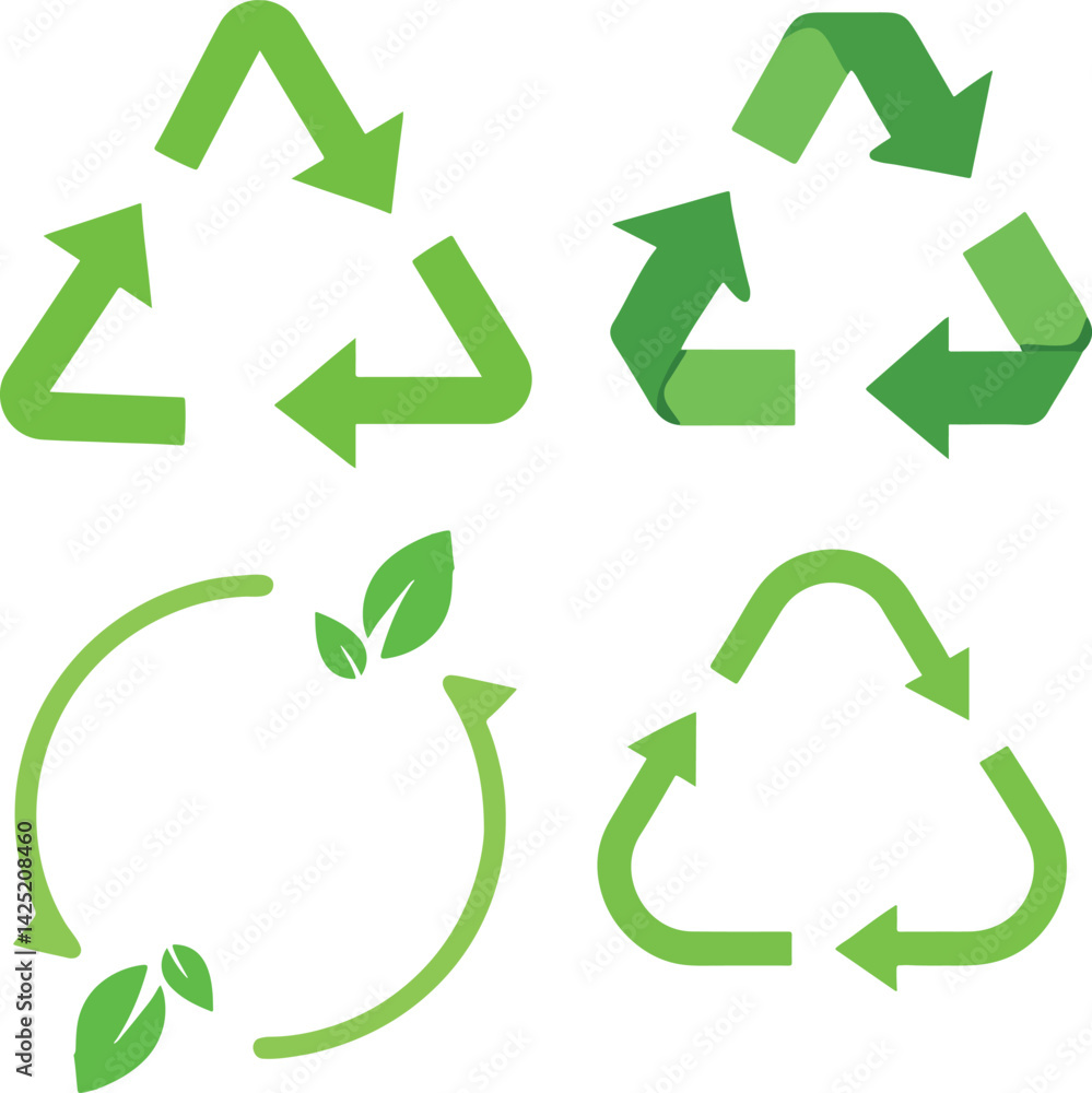 Fototapeta premium recycle symbol set