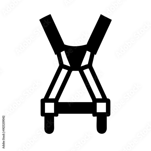 Industrial Neck Strap Harness for Safety Icon Design